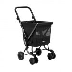 Carrello della spesa Playmarket We Go Premium, 4 ruote, pieghevole, nero