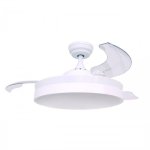 Ventilador de Techo con Luz Grupo FM VT-SENZA 36W 107cm Motor DC Aspas Retráctiles Mando Temporizador