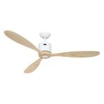 Ventilador de teto CasaFan Aeroplan Eco 132cm DC com luz e comando madeira branca