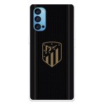 Estojo para Oppo Reno4 5g de Atleti Golden Shield Fundo preto - Licença oficial do Atlético de Madrid