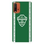 Capa para Xiaomi Redmi 9t Elche Cf Shield Green Background Shield Green Background - Licença Oficial Elche CF