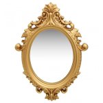 Vidaxl Espejo De Pared Estilo Castillo Dorado 56x76 Cm