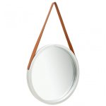 Vidaxl Espejo De Pared Con Correa Plateado 50 Cm