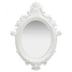 Vidaxl Espejo De Pared Estilo Castillo Blanco 56x76 Cm