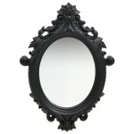 Vidaxl Espejo De Pared Estilo Castillo Negro 56x76 Cm