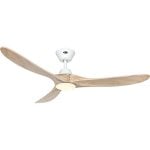 CasaFan Eco Echter Deckenventilator mit Licht und Fernbedienung, 152 cm, helles Holz