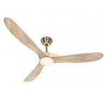 CasaFan Eco Véritable Ventilateur de Plafond avec Lumière et Télécommande Bois Naturel