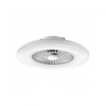 Muvit iO Lámpara Superficie Techo WIFI Blanco CCT con Ventilador y Compatible con Asistentes de Voz 600x170mm
