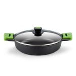 BRA Prior Casseruola Bassa con Coperchio in Vetro 36 cm Teflon