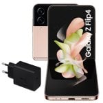 Samsung Galaxy Z Flip4 5G 8GB/128GB 6.7''/1.9'' Rosa Dourado + Carregador de Parede 25W