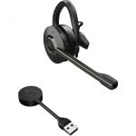 Jabra Engage 55 UC optimiertes kabelloses USB-DECT-Headset für Büro, Schwarz/Titan
