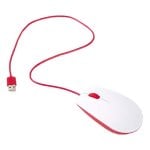 Raspberry Pi SC0165 Rato Ótico Ambidestro USB Branco/Vermelho