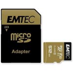 MicroSDXC Emtec ECMSDM512GXC10SP 512GB UHS-I U3 V30 A2 Adapter