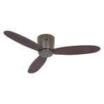 Ventilatore da soffitto CasaFan Eco Plano II BZ-NB 13W Bronzo Noce con luce e telecomando