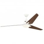 Ventilator CasaFan Eco Aviatos DC Motor Fernbedienung Licht 24W Weiß/Nussbaum