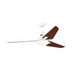 CasaFan Eco Aviatos Deckenventilator mit DC-Motor, Licht und Steuerung, Weiß/Kirsche