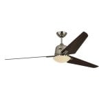 Deckenventilator CasaFan Eco Aviatos 162 mit Licht Fernbedienung 24W Chrom/Nuss