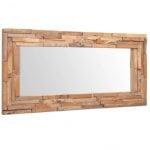 Vidaxl Espejo Decorativo De Teca 120x60 Cm Rectangular