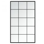 Vidaxl Espejo De Pared Metal Negro 100x60 Cm