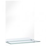 Vidaxl Espejo De Pared Con Estante De Vidrio Templado 30x50 Cm