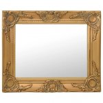 Vidaxl Espejo De Pared Estilo Barroco Dorado 50x40 Cm