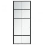Vidaxl Espejo De Pared Metal Negro 100x40 Cm