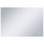 Vidaxl Espejo De Pared Para Baño Con Led Y Sensor Táctil 80x60 Cm Plata Plata-80x60