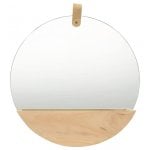 Vidaxl Espejo De Pared De Madera Maciza De Pino 35 Cm