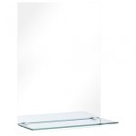 Vidaxl Espejo De Pared Con Estante De Vidrio Templado 40x60 Cm