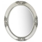 Vidaxl Espejo De Pared Estilo Barroco Plateado 50x60 Cm Plata Plata-50x60