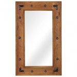 Vidaxl Espejo De Madera Maciza De Acacia 50x80 Cm