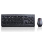 Combo tastiera wireless professionale + mouse Lenovo 1600 DPI Nero