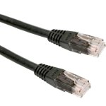 Cable de red Gembird PP12-3M/BK Cat5e UTP 3m negro conectores RJ-45 oro