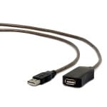Cabo de extensão Gembird USB 2.0 macho/fêmea 10 m preto Cabo de extensão Gembird USB 2.0 macho/fêmea 10 m preto