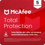 McAfee Total Protection 5 Dispositivos 1 Ano Licença Digital