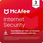 McAfee Internet Security 3 Dispositivos 1 Ano Licença Digital