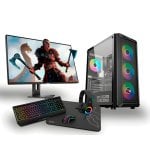 PC Racing Pack PC da gioco AMD Ryzen 3 3200G/16GB/1TB+256GB SSD + schermo FullHD da 24" + combo da gioco