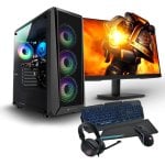 PC Racing Pack PC Gaming AMD Ryzen 3 3200G/16GB/1TB+256GB SSD + Pantalla 24" FullHD + Combo Gaming