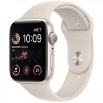 Apple Watch SE GPS 44mm Retina OLED Aluminium Starlight Beige Wasserdicht Herzfrequenz SOS