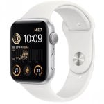 Apple Watch SE GPS 44mm Retina OLED Argento Cinturino Sport Bianco Resistenza all’Acqua
