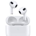 Auriculares Apple AirPods 3ª Geração Inalámbricos Bluetooth para Chamadas e Música com Áudio Espacial e Resistência à Água, branco