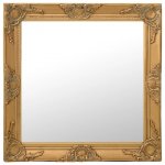 Vidaxl Espejo De Pared Estilo Barroco Dorado 60x60 Cm