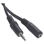 Cavo Audio Jack 3.5mm Maschio/Femmina 2m Nero Gembird