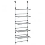 Vidaxl Corde à linge en aluminium à 5 niveaux
