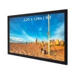 Kimex Écran de Projection Fixe avec Cadre 2,20x1,24m Format 16:9 Kimex Écran de Projection Fixe avec Cadre 2,20x1,24m Format 16:9