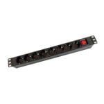 Kimex Multiprise Rack 19" 8 Prises avec Interrupteur 1U