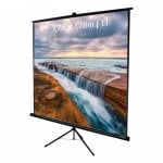Schermo per proiezioni Kimex con treppiede 1,78x1,78m Formato 1:1