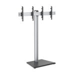 Kimex Support de sol pour 2 écrans TV 43"-49" Hauteur 175 cm VESA 400 x 400 Max 50 kg