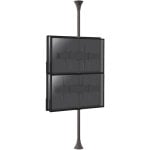 Kimex Supporto da Terra/Soffitto per 4 Schermi TV 32''-75'' Altezza 240cm VESA 400x400 Max 30Kg
