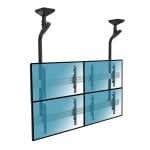 Kimex Supporto da Soffitto per 4 Schermi TV 45"-55" VESA 600x400 Max 50Kg